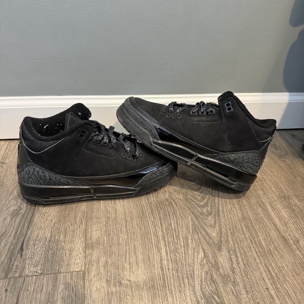 Nike Air Jordan 3 Retro Black Cat Shoes US Youth Sz 5.5Y/7W DM0967-001